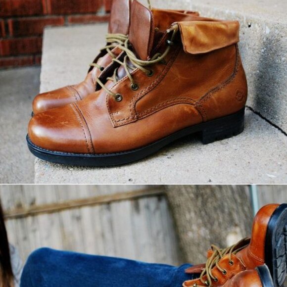 Eaerth Spirit Yasmin  leather Lace-up Boots 8 - Picture 1 of 15